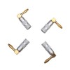 WANGCL 4 Pack 90 Degree Gold Plated Banana Cable Plugs,
