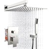 Rain Shower System 12 Inches Shower Head with Handheld Combo