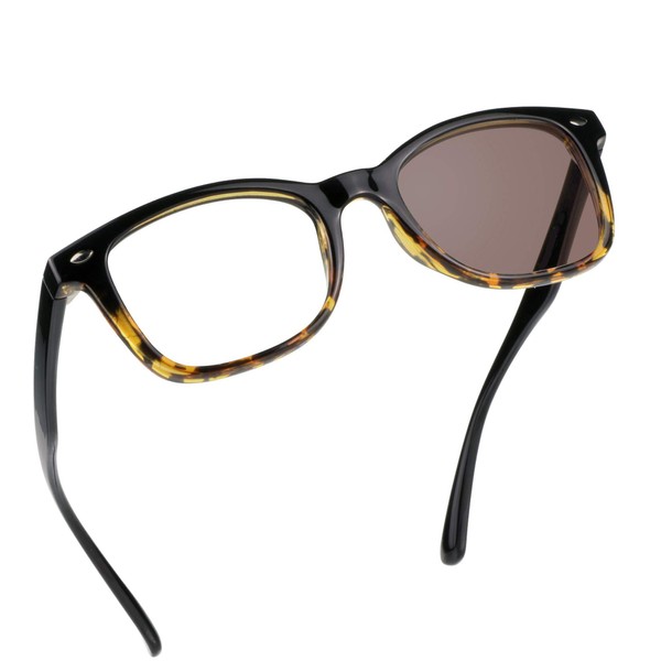 YEIN Blue Light Blocking Glasses, Photochromic Brown Sunglasses, Anti Eyestrain,
