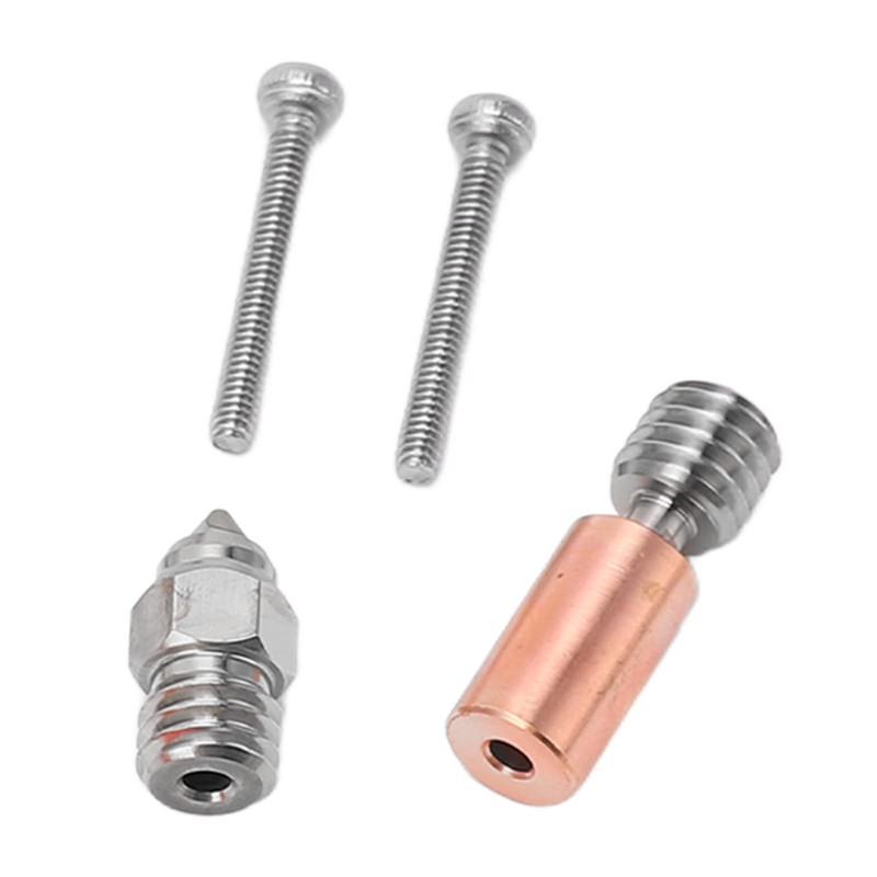 3D Printer Hot End Kit Bimetallic Heating Block Throat Tube