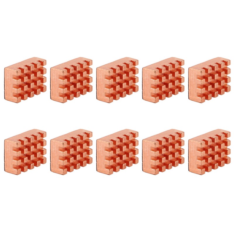 10pcs P15x5x10 Brass Heatsink with Thermal Adhesive Tape CPU Heat