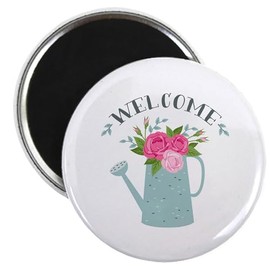 CafePress Watering Can Welcome Magnets 2.25" Magnet (100 pack)