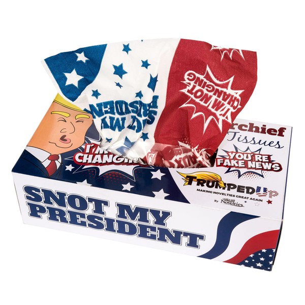 Fairly Odd Novelties FON-10257 Donald Trump Snot My President Full Color Facial Tissues Political Novelty Joke Gag Gift