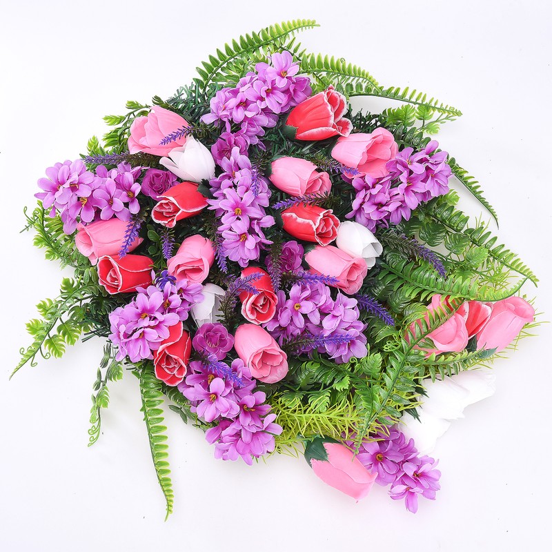 Artificial Flower Wreath Wreath with Lilacs Hyacinths Hydrangeas Spring Summer