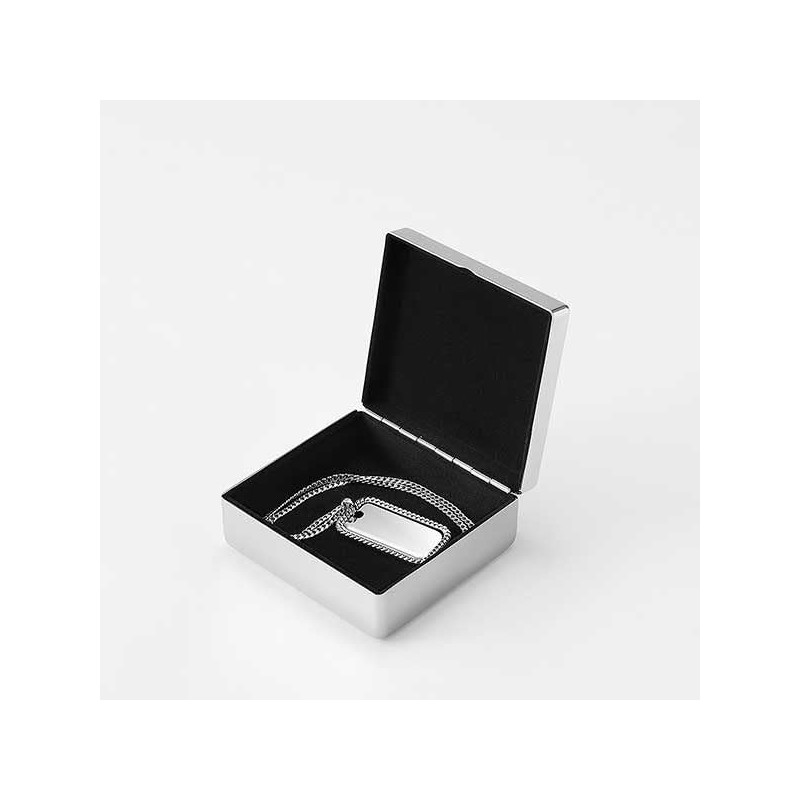 THINGS REMEMBERED Engraved Silver and Gunmetal Keepsake Box (Free Customization)