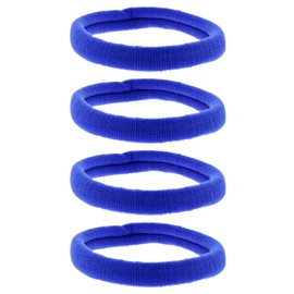 Zac's Alter Ego Set of 4 Very Large Royal Blue Jersey Hair Endless Elastics/Ponios