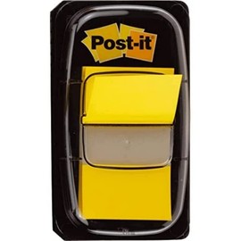 Post-it Index Medium In a Plastic Dispenser, Yellow, 50 Flags/Dispenser, 1 Dispenser/Pack