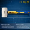 S&R Rubber Mallet White with Double Curved Handle Made from