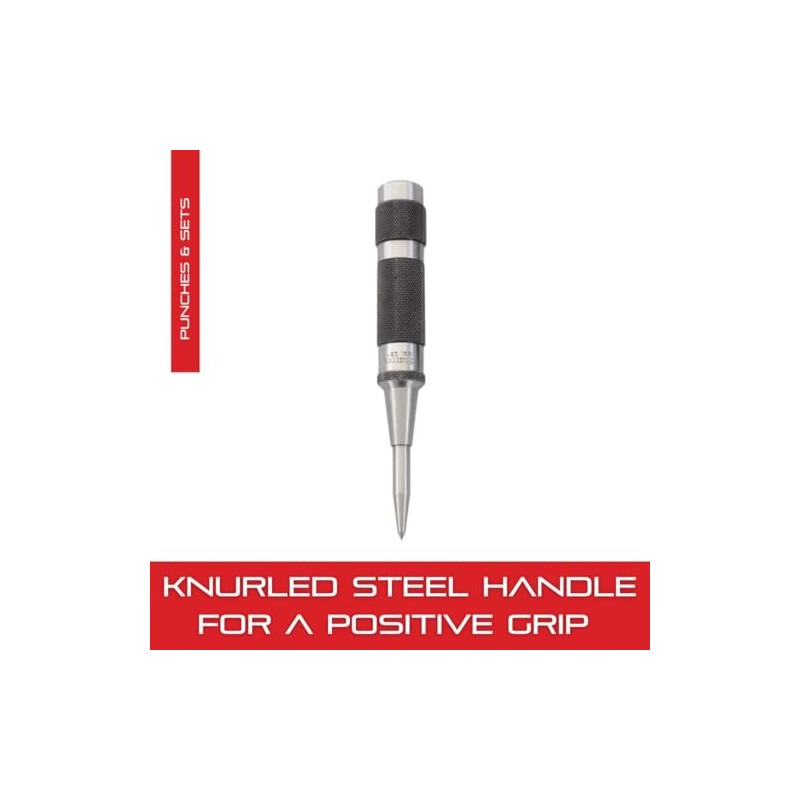 Starrett Steel Automatic Center Punch with Adjustable Stroke - 5-1/4"