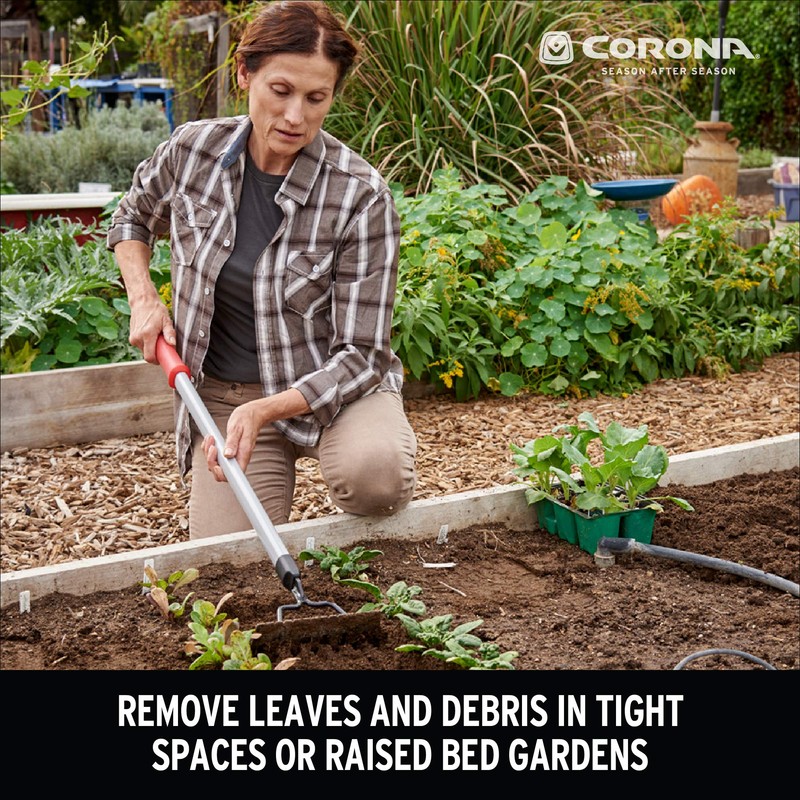 Corona Tools GT 3234 Reach 7-Tine Extended Rake, Silver,RED,Black