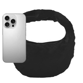 Small Knotted Hobo Bag for Women Fashion Dumpling Top Handle Handbag Soft PU Leather Purses 2025 Black