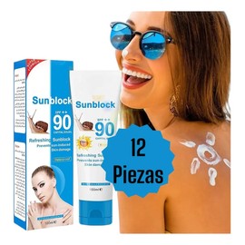 Bloqueador Protector Solar Spf 90 Baba De Caracol 12pzas