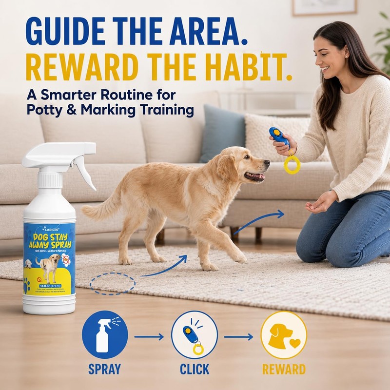 LARICEO Dog Training Area Support Spray for Rugs and Furniture,