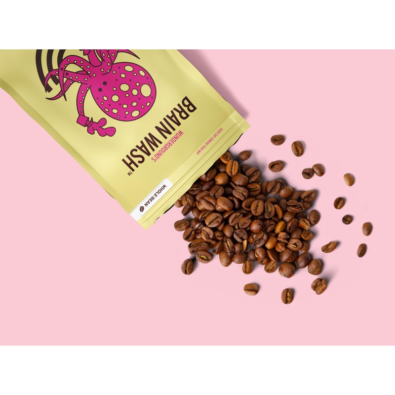 Wunderground's Brain Wash Medium Roast Organic Whole Bean Coffee with