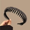 Headband Women No Pain Headband Tooth Full Diamond Flocking Headband