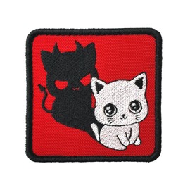 SHEVRONESS Cat Devil Tactical Funny Morale Patch for Hats, Vests, Jeans, Backpacks, All Clothes, and Gear - Highly Durable and Incredibly Resistant to Fading and Tearing - 2.76 x 2.76 in