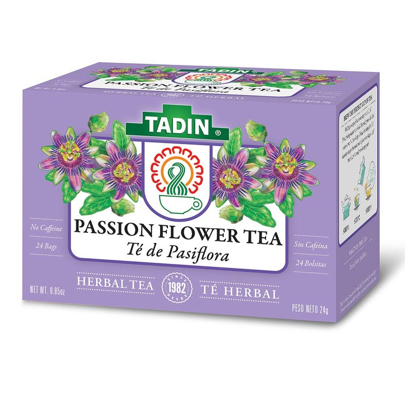 Tadin Passion Flower Herbal Tea. Caffeine Free. 0.84 oz. 24