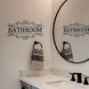 Bathroom Door Wall Sticker, Removable English Letter Signs, Decorative Decal