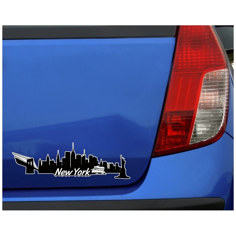 Samunshi® New York Skyline Car Sticker City Printed 15 x