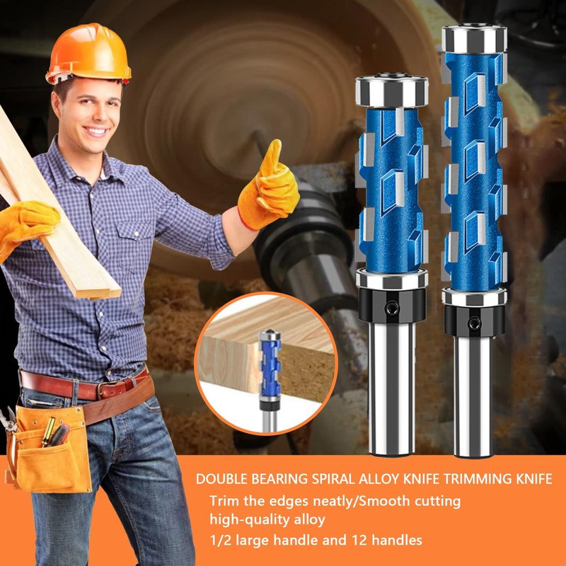 Flush Trimming Bit Flush Trim Router Bit Set 1/2 Inch