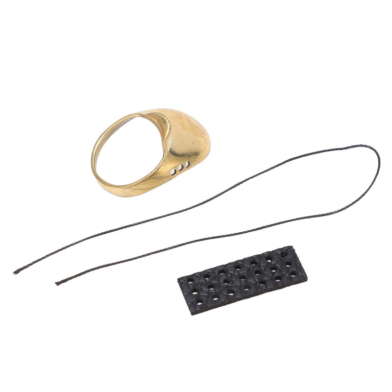 Brass Archery Thumb Ring Portable Finger Protector with Anti Lost