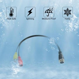 VOJKOREL RCA Video Cable 4Pin to RCA Adapter 4Pin Male to RCA Female Adapter + DC for Car Camera