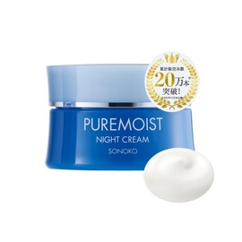 SONOKO Pure Moist Night Cream R 1.1 oz (30 g) (Night Cream for Conditioning Skin While Sleeping) Formulated with Moisturizing Ingredients, Hyaluronic Acid, Ceramide, Moisturizing, Moisturizing, Highly Moisturizing, Dry, Rough Skin, Fragrance-free, Additive-free, Made in Japan