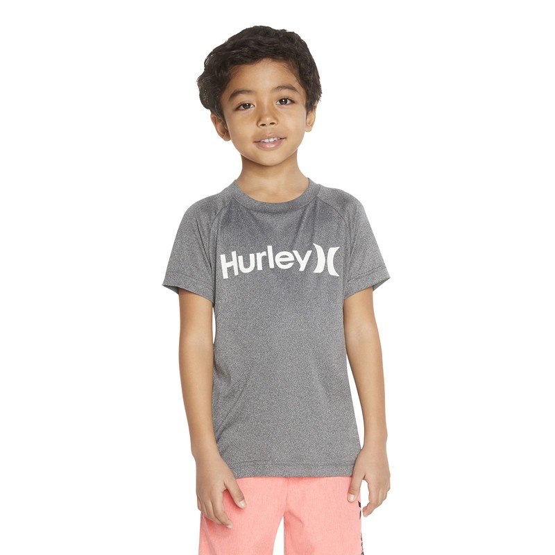 Hurley Boys Rash Guard Shirt, Mottled black