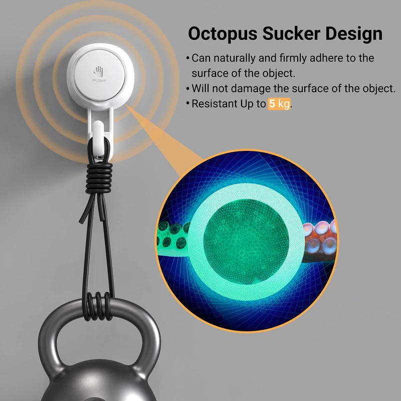 Marchpower Suction Hooks, Powerful Vacuum Suction Cup Hooks-Reusable SuperLock Utility