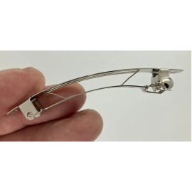 Cameo Jewelry Supply 70mm 2.75 inch French Barrette Auto Lock Style Paris Hair Clip Made in France Co