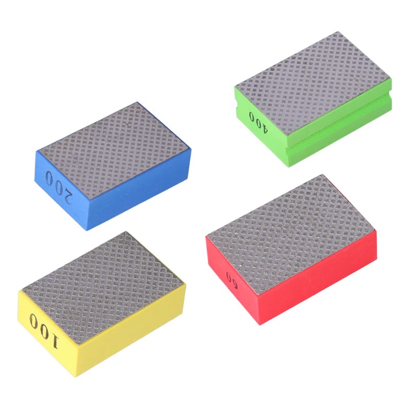 4pcs Diamond Hand Polishing Pads for Sanding Ceramics Glass Tile