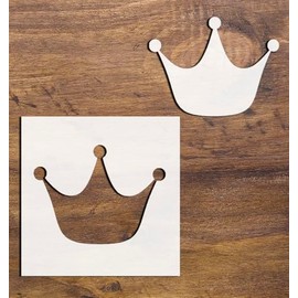 Crown Stencil – Reusable Royal Template for Kids Crafts, Painting, Birthday Decorations, Scrapbooking & DIY Projects