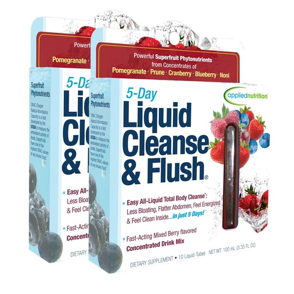 Applied Nutrition 5-Day Liquid Cleanse & Flush,10-Twist Tubes Box 3.3D