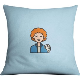 Bona Basics, Light Blue Decorative Throw Pillow Case Cushion Cover Home Decor Sofa Cafe Size 60x60cm