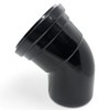 Duraplast UK™ Black 110mm (4 Inch) Soil Pushfit 45 Degree