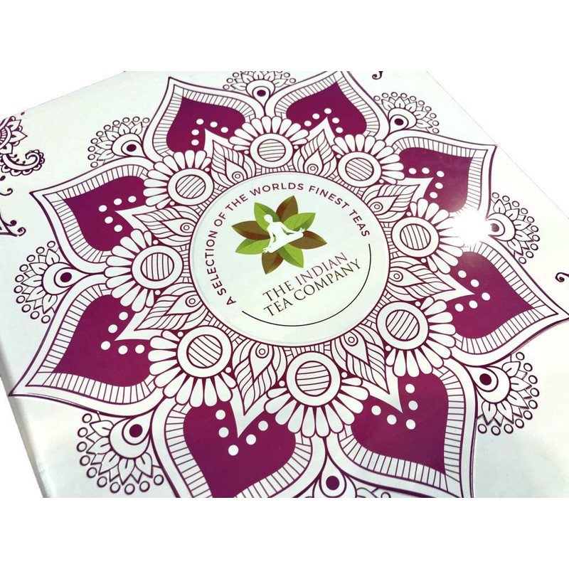 Indianteacompany ITC Luxury Exclusive Designer Embossed Gift Tin with 72