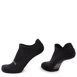 GRIP6 Wool No Show Socks - Pack of 2 Medium Merino Wool Socks Made in the USA - Lightweight Wool Hiking Socks - Warm No Show Socks for Men and Women - Cold Weather Gear (Everyday Black)