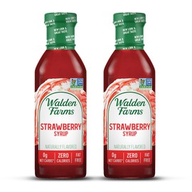 Walden Farms Strawberry Syrup – Perfect for Desserts, Smoothies, Breakfast – Zero Calorie, Sugar-Free, Low Carb, Keto-Friendly, Gluten-Free, Vegan – 2-Pack, 12 oz Bottles