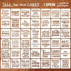 Sarcastic Stencils for Crafts Reusable 3inch Funny Painting Stencil Drawing Templates for Wood Sign DIY Crafts Fabrics Decor