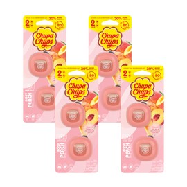 Chupa Chups Car Air Freshener, Rosy Peach - Long Lasting Car Fresheners with Fun Scents, Colorful and Vibrant Air Freshener for Car, Unique Car Freshner Perfume Deodorizer- 4Pack (8pcs Total)