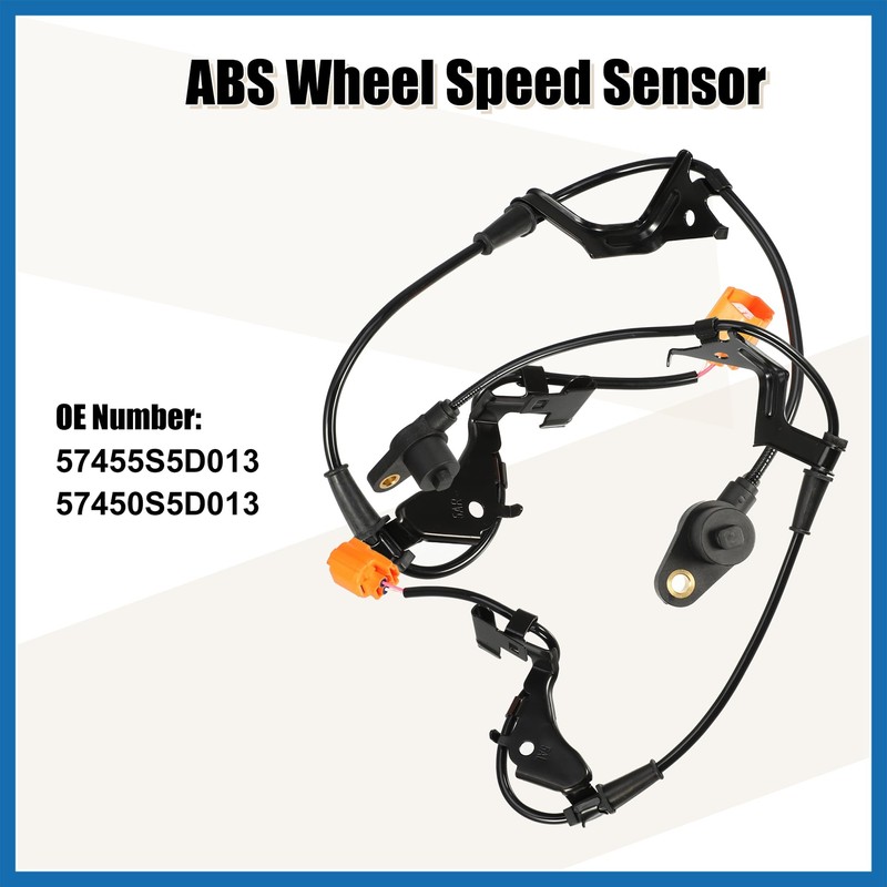 A ABSOPRO 2pcs No.57455S5D013/57450S5D013 ABS Wheel Speed Sensor Front Left