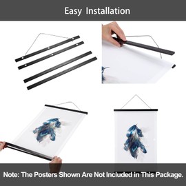 WITCOLOR Magnetic Poster Hanger Frame 13x19 13x13 13x17 Poster Frame 13 Inch Wide 2 Pack Magnetic Hanging Frames Black Wood Wooden Frame Hangers for Room Wall