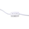 Simple Designs LT2007-PRP Chrome Mini Basic Table Lamp with Fabric