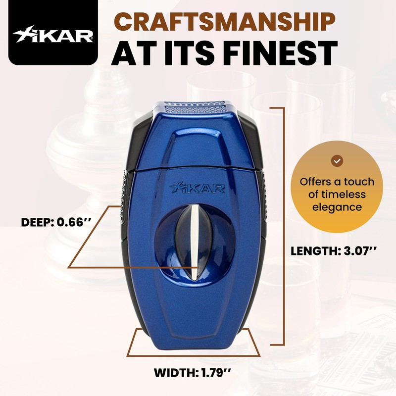 XIKAR Flip Dual Cigar Cutter - Versatile 64-Ring Gauge V-Cut