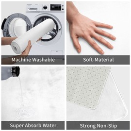 Boho Western Bath Mat24 x36, Southwest Native American Indian Geometry Bath Mat Washable Carpet for Bathroom/Garage/Kitchen/Entry/Back