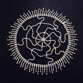 Formery Iridescent Flapper Cap Headpiece Silver Sparkly Rhinestone Fringe 1920s Headband Crystal Gatsby Accessories for Women