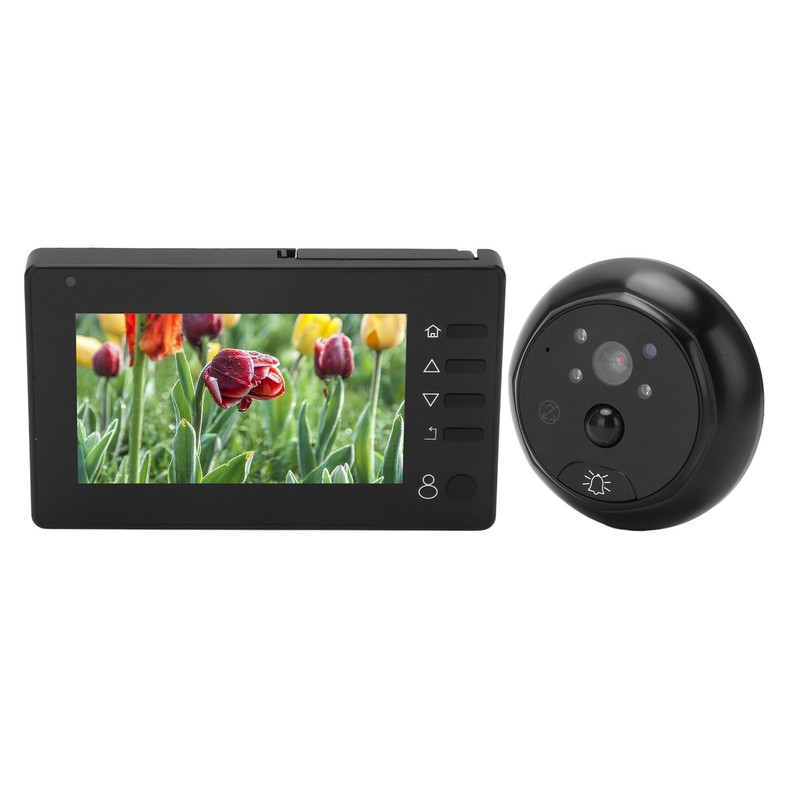 Digital Peephole Viewer Video Doorbell Camera 4.3in Indoor Monitor PIR