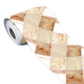 neukids Peel and Stick Marble Wall Border, DIY Mosaics Skirting Border, Wall Borders Living Room Bedroom Bathroom Kitchen Decoration Wallpaper Border