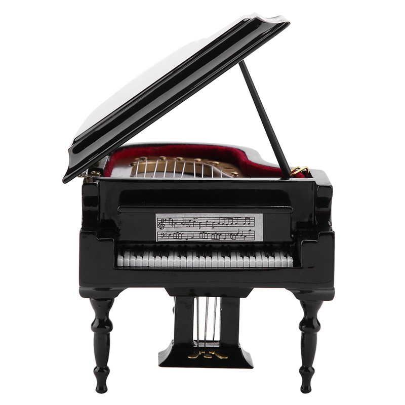 Exquisite Wooden Mini Piano Model Display Decoration Home Coffee House