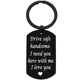 Drive Safe Handsome Keychain Funny Gifts For Men Gifts for Him Key Ring Chain For Boyfriend Gifts From Girlfriend Husband Son Fathers Day Gift Valentines Day Gift Christmas Gifts Dad Gifts